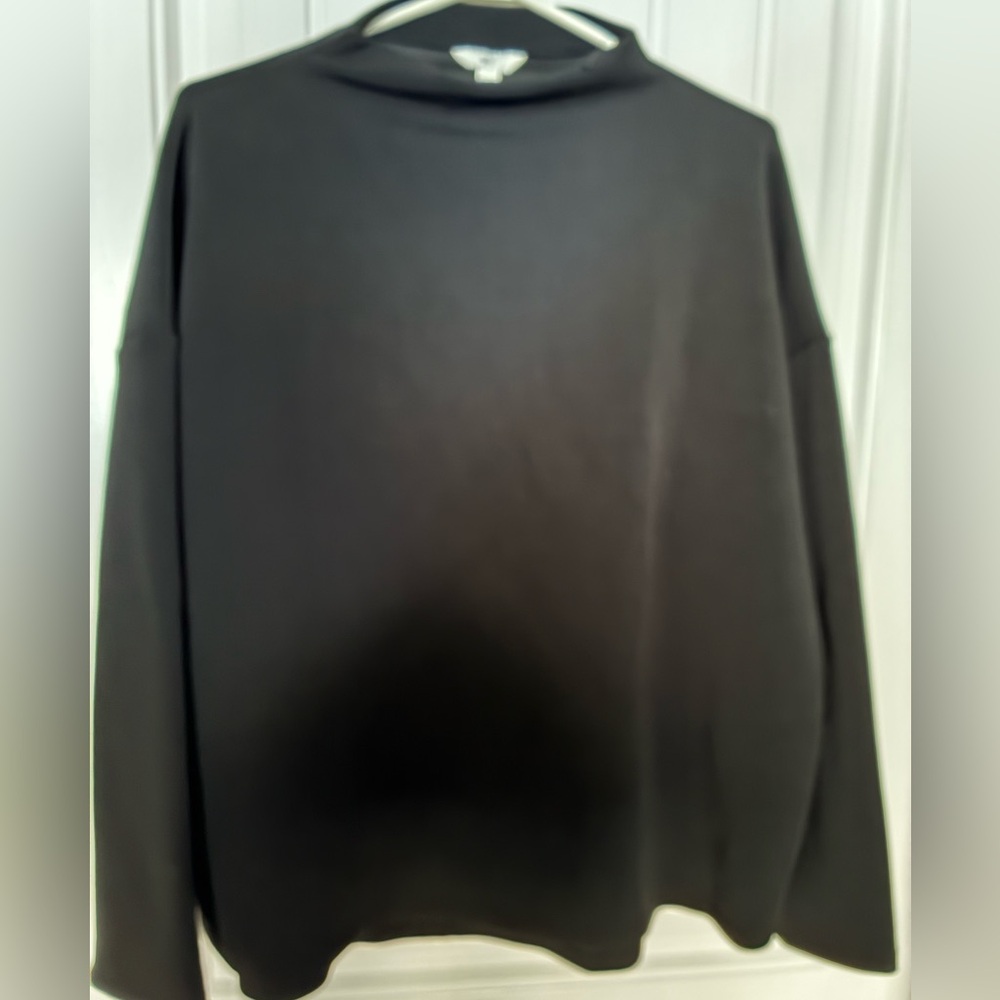UP! Women's Black Mock Neck Shirt